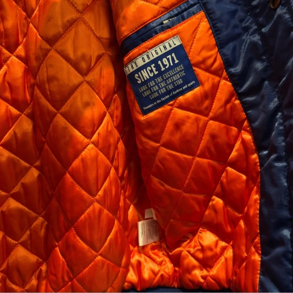 Starter New York Knicks 75th Anniversary Color Block Satin Varsity Jacket M - Picture 8 of 10